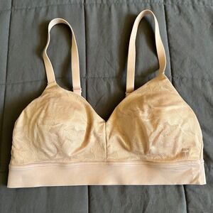 Tommy John Bra Second Skin Triangle Bralette Beige Nude Small (A-C)